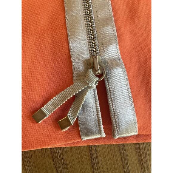 Victoria Beckham Iconic Orange Tangerine Cocktail Bodycon Dress Halter Pencil - Picture 14 of 16